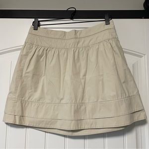 American Eagle Women’s Cream Khaki Mini Flare Skirt. Size: 2